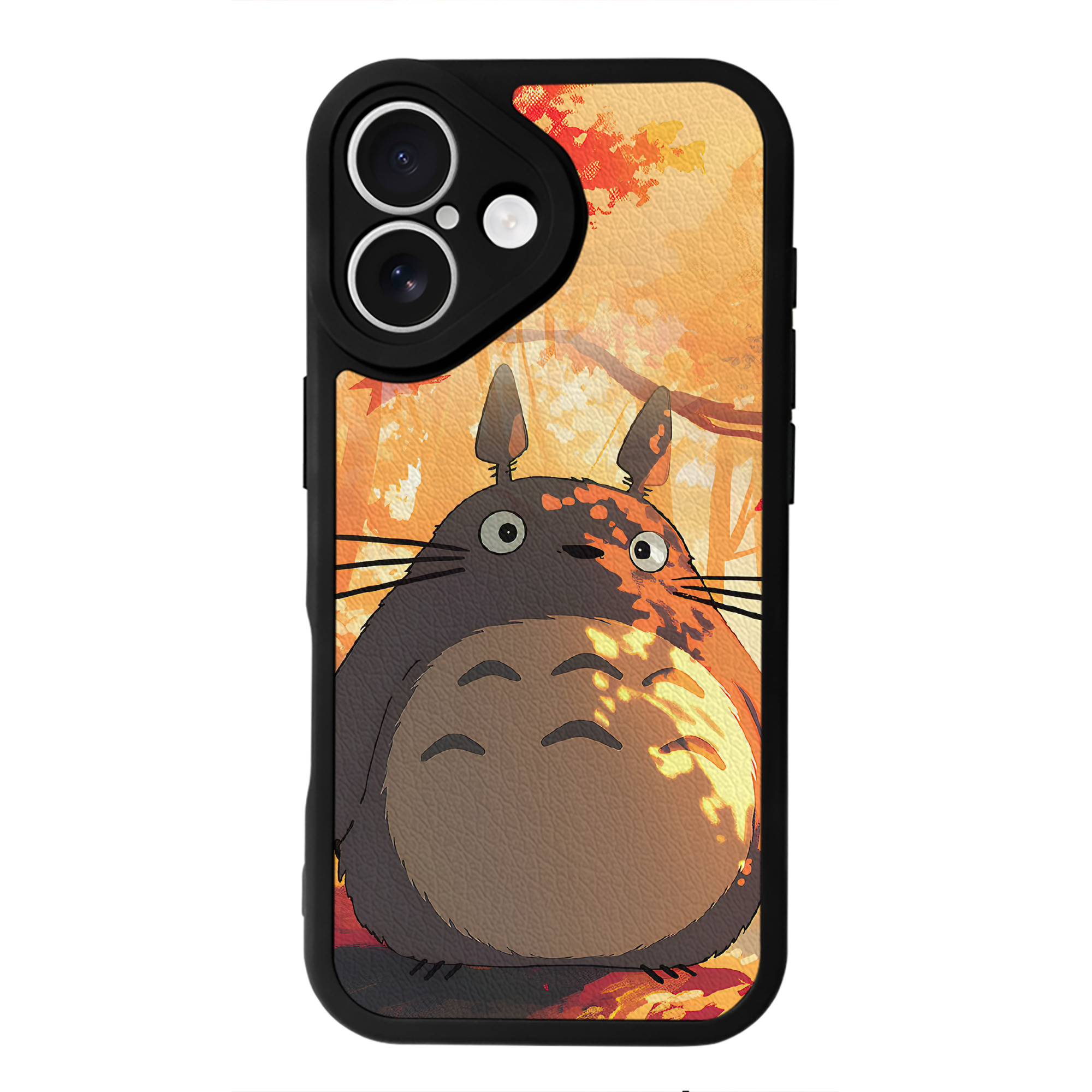 （画像用） となりのトトロ 草壁メイ 草壁サツキ My Neighbor Totoro Satsuki Kusakabe Mei Kusakabe 【iPhone 16シリーズ対応】シリコンスマホケース（レザー調） 材質：シリコン